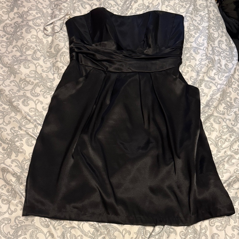 David's Bridal Chic Black Strapless Dress - Picture 5 of 7